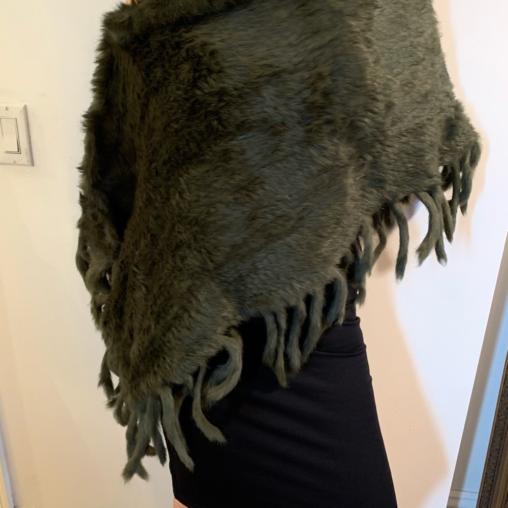 Over the shoulder scarf sweater